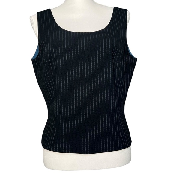 Tahari Arthur S Levine Tops - Tahari Authur S Levine Petite Suiting Camisole Women’s Top Size 12P Black Blue
